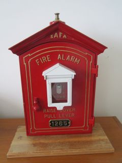 Vintage Safa Birdhouse Fire Alarm Box Fire Equipment Firefighter Gear