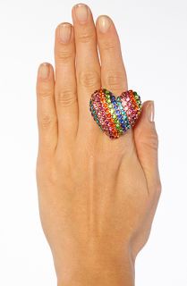  johnson the 60 s mod rainbow heart stretch ring sale $ 22 95 $ 55 00