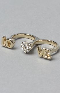 Soho Collection The Love Two Finger Ring in Gold