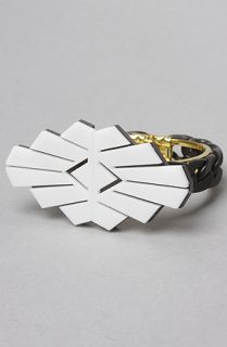 Melody Ehsani The Forget ME Not Art Deco Cuff in White