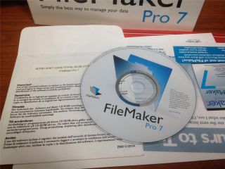 FileMaker Pro 7 for Windows Includes License Code
