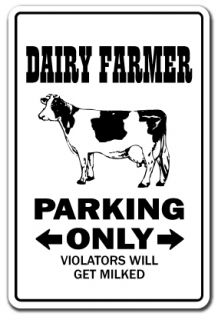 Dairy Farmer Novelty Sign Parking Signs Farm Tractor Cows Chickens
