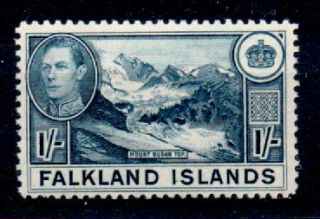 falkland islands sg158b 1938 1 dull blue a fine mounted mint stamp