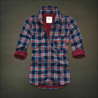 NWOT Hollister Co. Fallbrook Plaid Long Sleeve Button Down Shirt Top