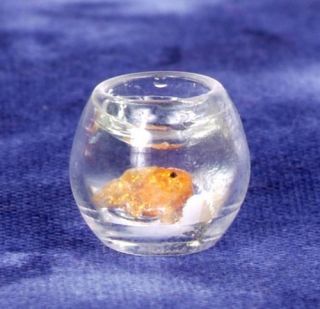 Dollhouse Mini Fish Tank Bowl Pets Gold Fish Accessory