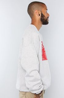 Society Original Products The Bike Shield Crewneck in Heather Gray