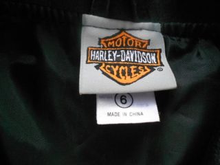 Harley Davidson Childs Faux Leather Jacket Size 6