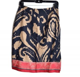  ETRO Size 40 Wool Silk Ikat Skirt