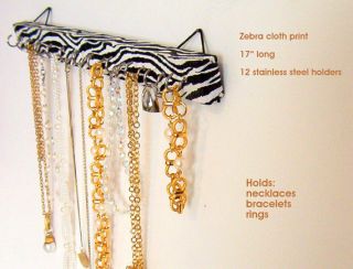 Zebra Necklace Holder Jewelry Rack Organizer Bracelet Hanger