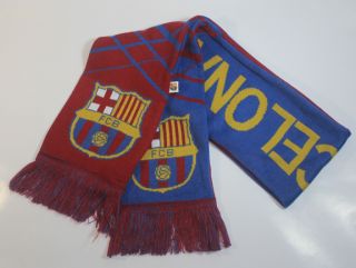  Licensed Embroidered Blue Red Barcelona Soccer Futbol Scarf