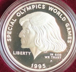 1995 Proof Commemorative Silver Dollar Shriver JFK Half 2 Coin Special