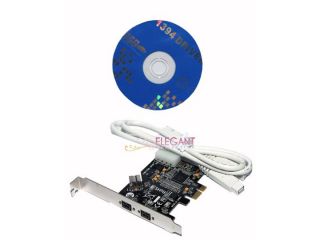  Firewire 800 1394B PCI E Express Controller Card with 1394B Cable