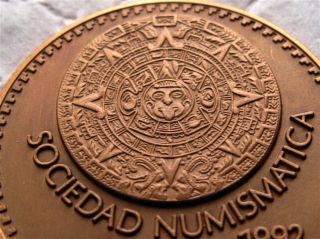 Mexico 1992 Sociedad Numismatica de Mexico Cobre UNC