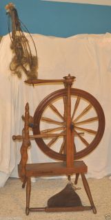 1820s Early J. Farnham Spinning Whell Flax NICE   Desireable Primitive