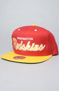 Mitchell & Ness The Washington Redskins Script 2Tone Snapback Cap in