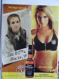 2005 Print Ad Evan Williams Whiskey Sexy Girl Leather