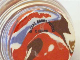 Vintage Desert Sands Pottery Swirl Vase L Evans