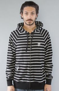 LRG Core Collection The Core Collection Striped Zip Up Hoody in Black