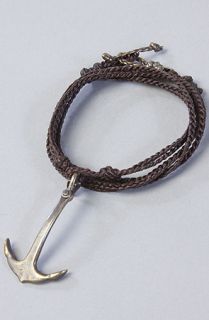Cohen The Triple Wrap Anchor Bracelet in Brown Brass