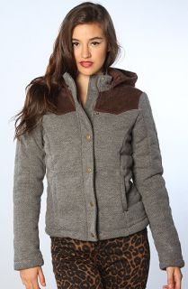 ONeill The Butterfly Kiss Hooded Puffer Jacket in Heather Gray