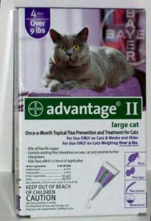Bayer Advantage II for Large Cat 4 Pack Over 9 Lbs