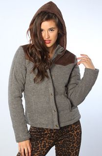 ONeill The Butterfly Kiss Hooded Puffer Jacket in Heather Gray