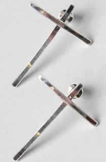 Accessories Boutique The Skinny Cross Earrings in Silver  Karmaloop