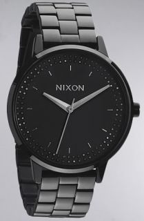 Nixon The Kensington Watch in Black and Black Crystal