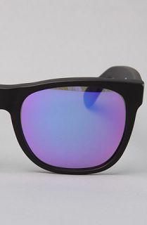 Super Sunglasses The Basic Wayfarer Sunglasses in Black Rainbow Lens