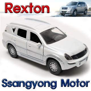 2001 Rexton White Ssangyong Motor Diecast Mini Cars Toys Korea