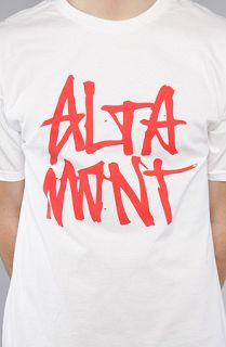 Altamont The Stacked Basic Tee in White Red