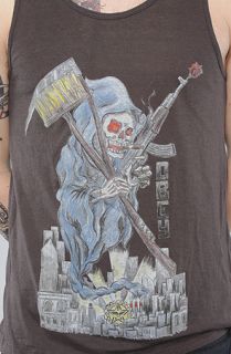 Obey The Reaper Nubby Tank in Graphite
