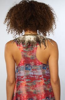 Sweet Evie The Feather Mantle With Draped Chains in Gray  Karmaloop