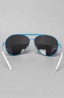 Quay Eyewear Australia The Retro Aviator Sunglasses in Blue