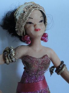 Flagg 1950s Flexible Rubber Doll World Dancer India / Siam / Thailand