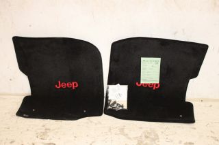 Lloyd Front Floor Mats 87 95 Jeep Wrangler YJ Black with Red Logo