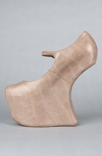 Jeffrey Campbell The Night Walk Shoe in Taupe Croc