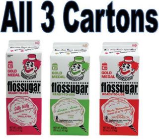 Cotton Candy Floss Sugar 3 Cartons Mix and Match Save Big