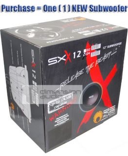 Re Audio SXX12 D2 12 Sub Woofer Car Subwoofer SX12 New