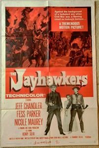 Jeff Chandler, Fess Parker JAYHAWKERS 1959 Movie Poster 1sh 6571
