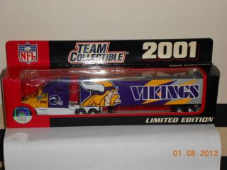 Minnesota Vikings Fleer NFL Collectibles 2001 Team Truck Diecast