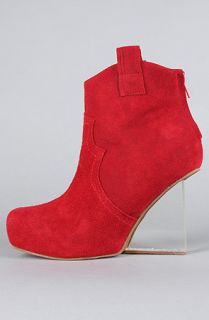 Jeffrey Campbell The Hilton Shoe in Red Suede