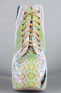 Jeffrey Campbell The Lita Shoe in Tan Pastel Multi Macrame  Karmaloop