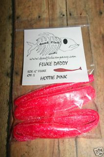 DEADFISH Fluke Daddies Fishing Hottie Pink Fish Flukes
