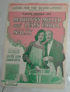 1920 Sally Film Sheet Music Florenz Ziegfeld Mar Miller