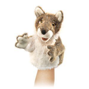 Folkmanis Little Wolf Hand Puppet moveable mouth and paws New
