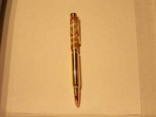 Camo and Gold Hardware Hand Turned Rifle Cartridge Bullet Pen