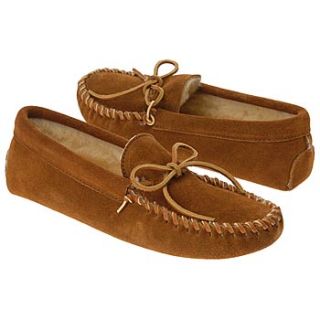 Mens Minnetonka Moccasin Traditional Pile Lined S Brown Suede Shoes
