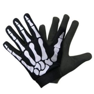XXL Skeleton Fingers bones Mechanics Gloves Velcro Wrist PAINTBALL