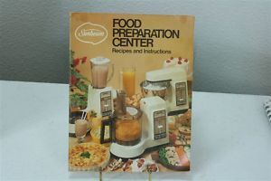 Sunbeam Food Preparation Center Manual Recipes Book